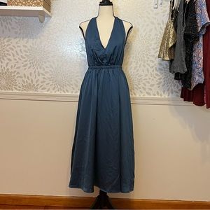CupShe blue halter dress, midi, size: Small